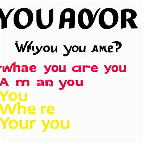 who are you lyrics